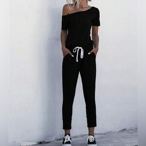 Slant Pocket Tee Jumpsuit
